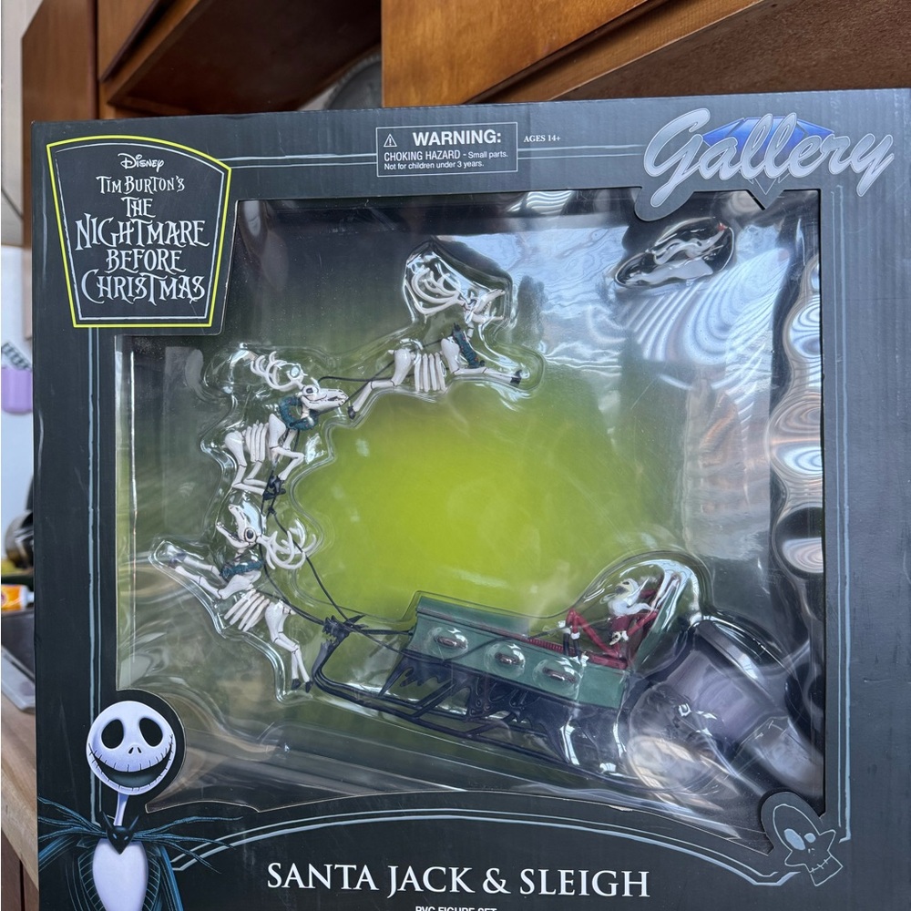 Disney Santa Jack and Sleigh PVC Figure Set from The Nightmare Before Christmas